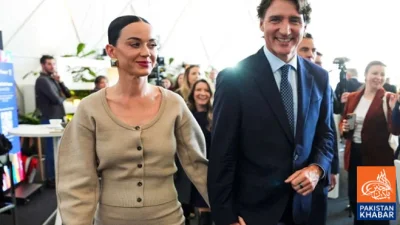 Katy Perry and Justin Trudeau Arrive Together in Davos