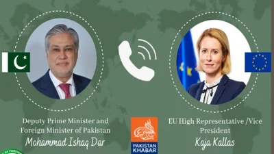 Ishaq Dar Discusses De-escalation with EU Vice President