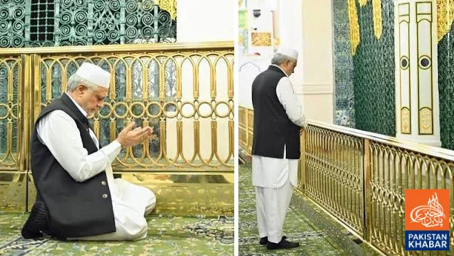 Ishaq Dar Visits Masjid-e-Nabawi, Offers Prayers for Pakistan