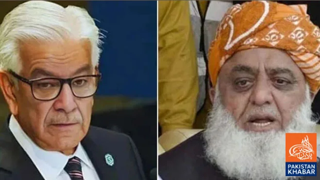 فضل الرحمان کا خواجہ آصف پر انہی کے مشہور جملے سے وار