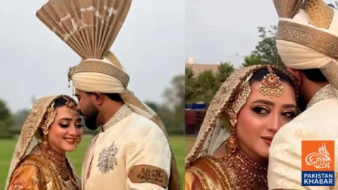 Nikkah photos of Momina Iqbal go viral, bridal look impresses fans