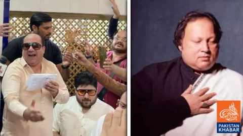 Rahat Fateh Ali Khan Pays Tribute at Nusrat Fateh Ali Khan’s Shrine