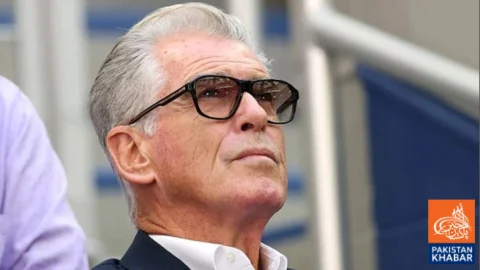 US Open Final: Camera Turns to Pierce Brosnan at 0:07