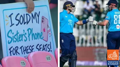 Fan’s Funny Banner Steals the Show at Rawalpindi Stadium