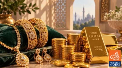 Gold Price Falls by Rs5,100 to Rs420,536 per Tola